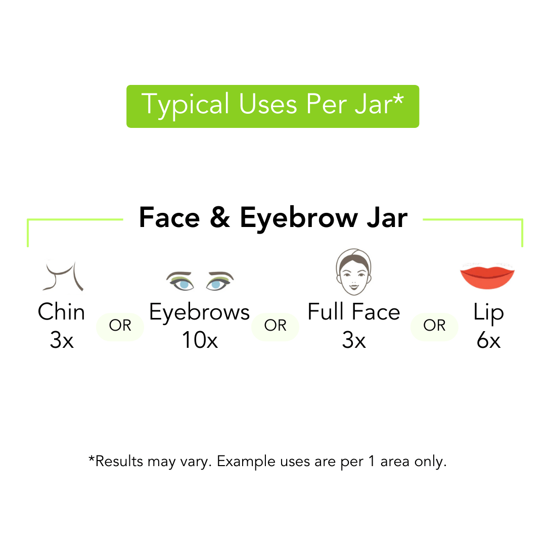 Face & Eyebrow Hair Removal Jar